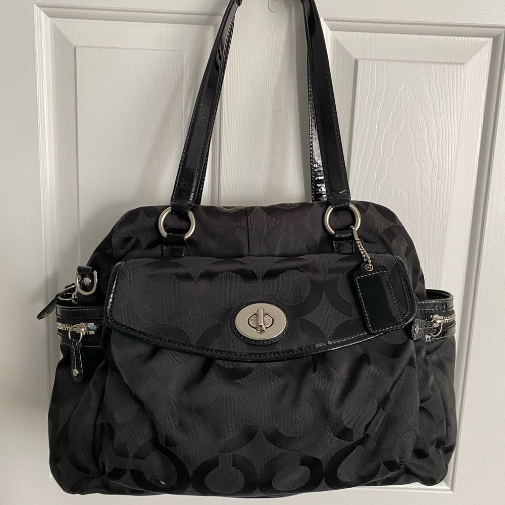 Coach | Diaper bag with stunning turquoise satin lining